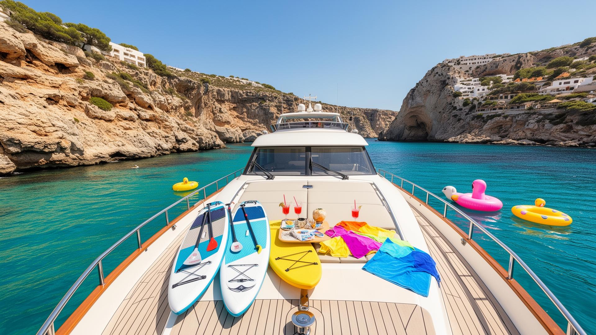 Alquiler de barco para grupos de amigos en Ibiza