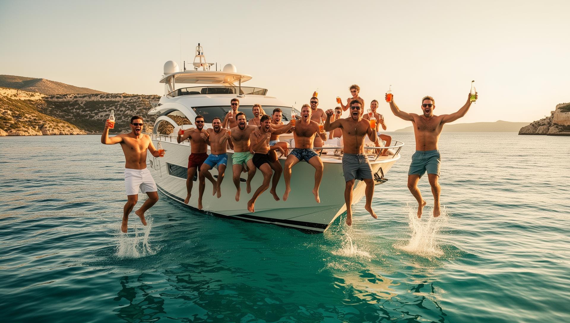 Despedida de soltero en barco en Ibiza