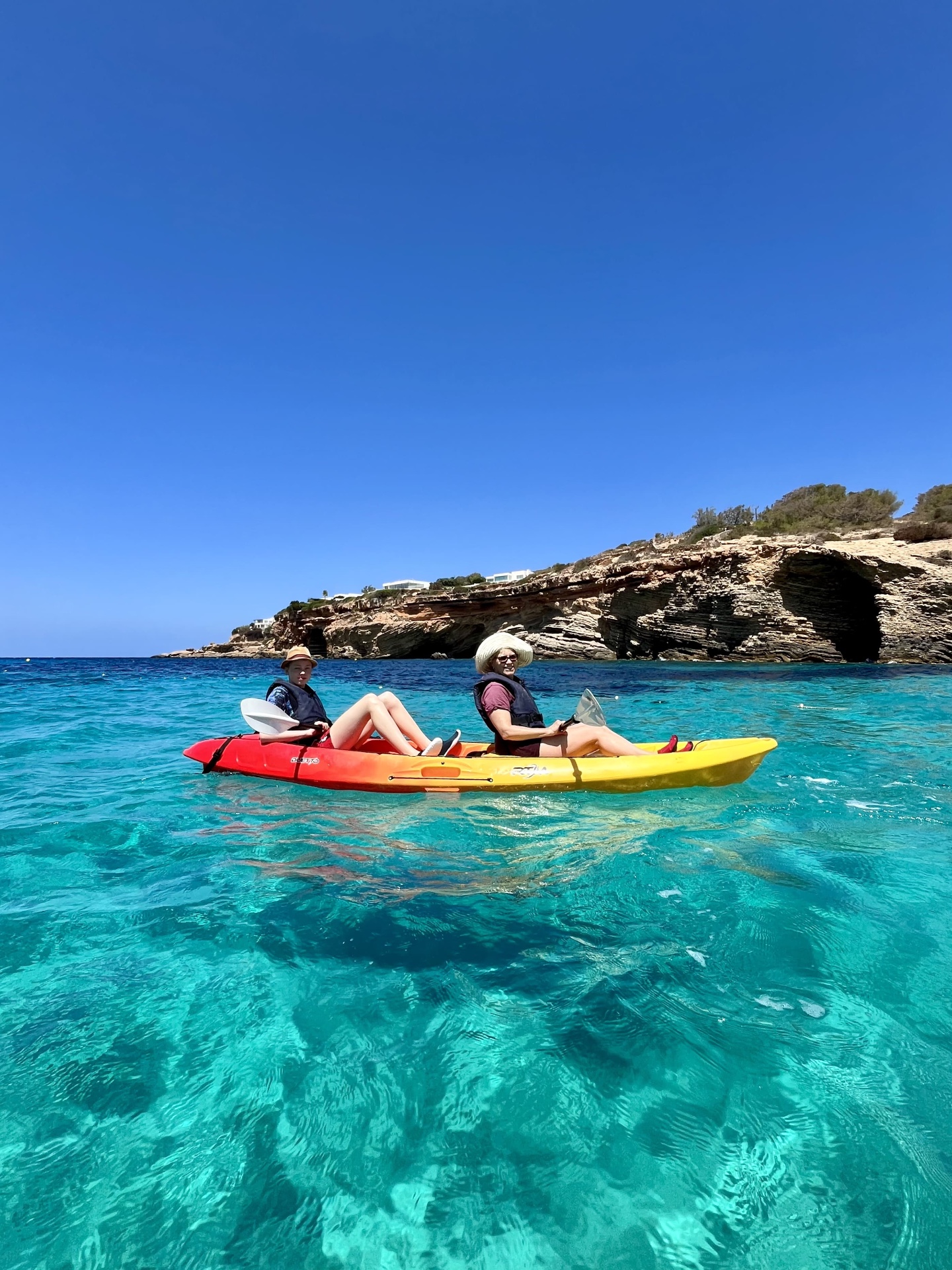 Kayak turquoise water