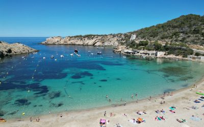 Rent a boat and explore the hidden coves of Ibiza.